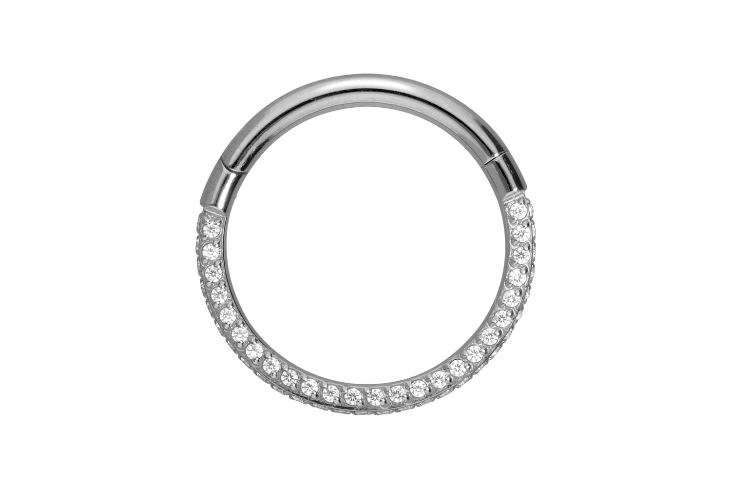 Titan Segmentring Clicker Piercing KRISTALLRAND